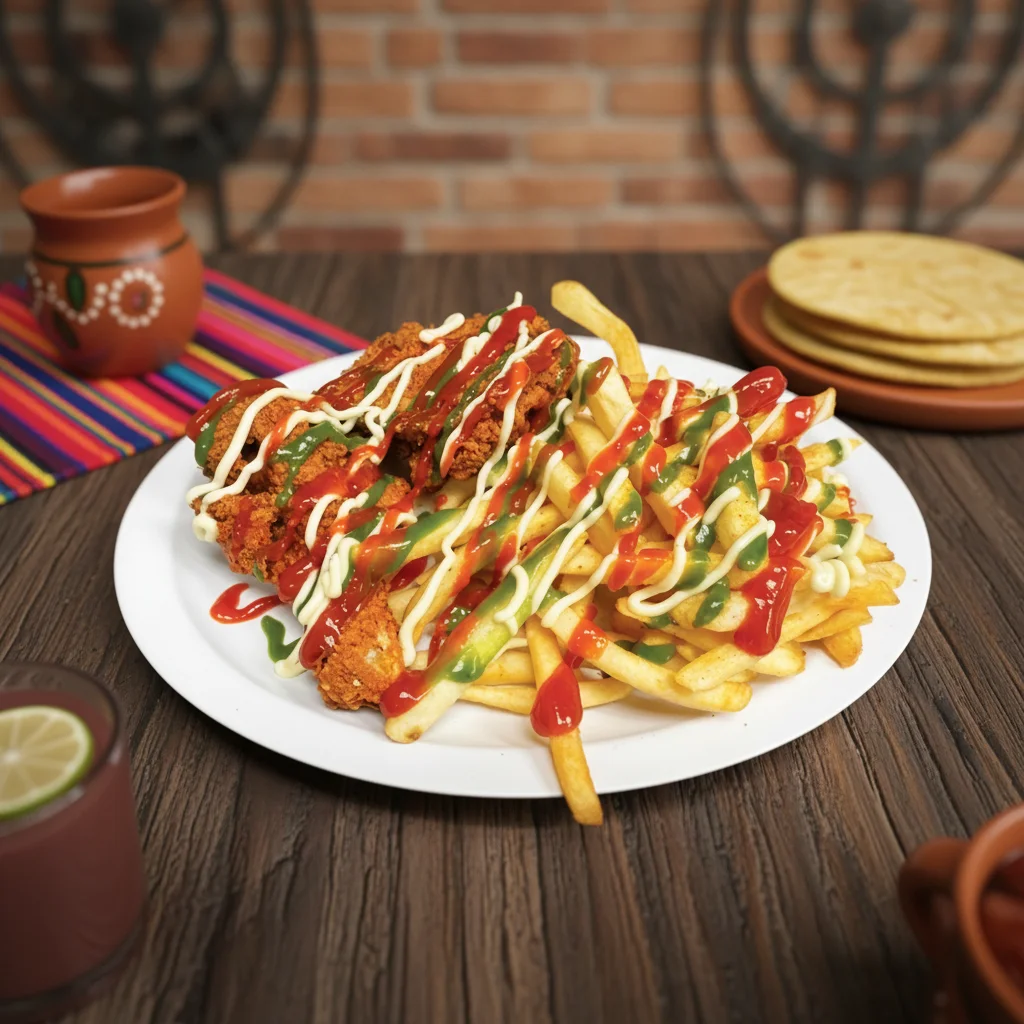 Pollo Frito con Papas | Fried Chicken with Fries